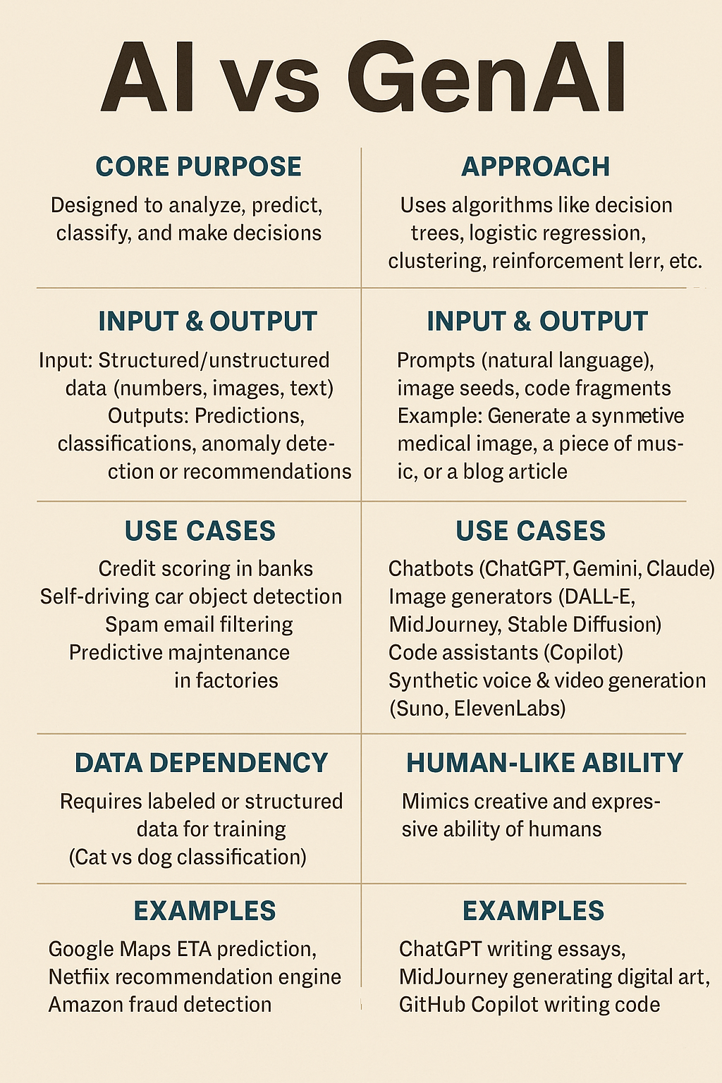 AI vs Gen-AI Use Case